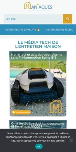 Preview of the Maniaques website, a media outlet in France for sponsored articles