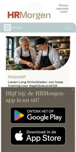 スポンサード記事向けのオランダメディア、HRMorgenのサイトプレビュー