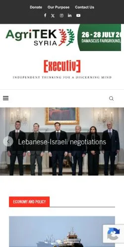 Anteprima del sito Executive Magazine, media di Stati Uniti per articoli sponsorizzati
