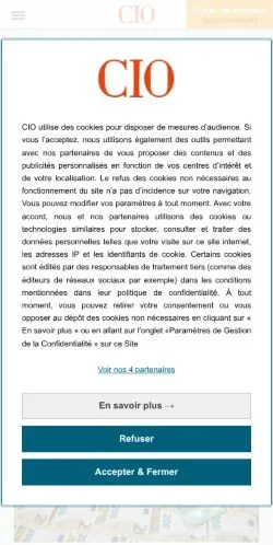 스폰서 기사용 프랑스 매체 CIO Online 사이트 미리보기