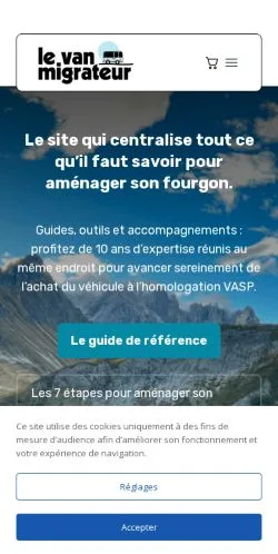 Anteprima del sito Le Van Migrateur, media di Francia per articoli sponsorizzati