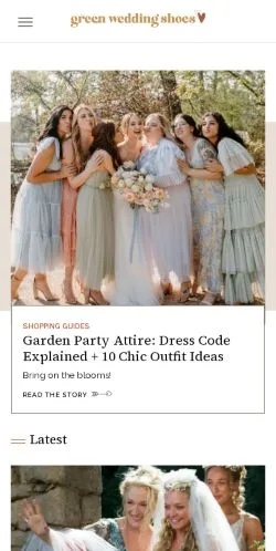 Anteprima del sito Green Wedding Shoes, media di Stati Uniti per articoli sponsorizzati