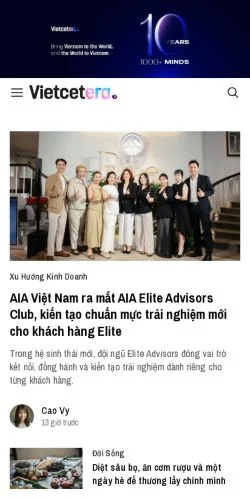 スポンサード記事向けのベトナムメディア、Vietceteraのサイトプレビュー
