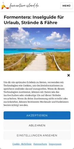 Anteprima del sito Formentera, media di Germania per articoli sponsorizzati