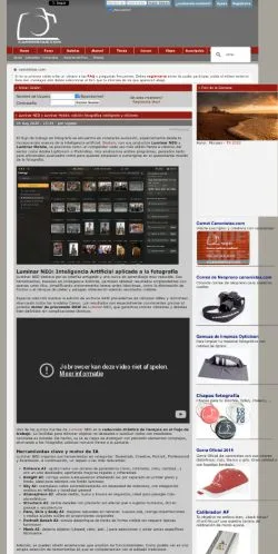 Anteprima del sito canonistas.com, media di Spagna per articoli sponsorizzati