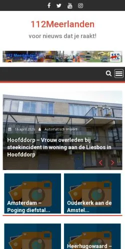 Anteprima del sito 112meerlanden, media di Paesi Bassi per articoli sponsorizzati