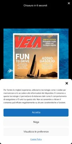 Anteprima del sito Giornale della Vela, media di Italia per articoli sponsorizzati