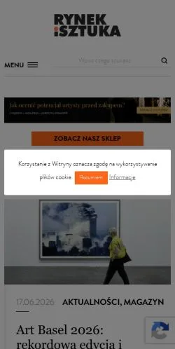 스폰서 기사용 폴란드 매체 Rynek i Sztuka 사이트 미리보기