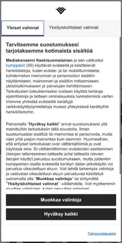 Anteprima del sito Forssan Lehti, media di Finlandia per articoli sponsorizzati