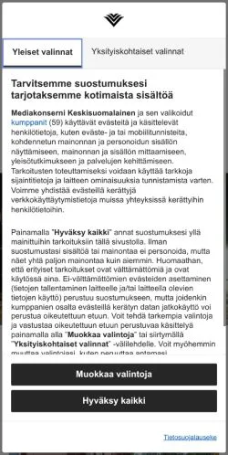 Anteprima del sito Loviisan Sanomat, media di Finlandia per articoli sponsorizzati