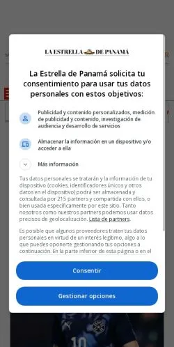 Anteprima del sito La Estrella De Panamá, media di Panama per articoli sponsorizzati