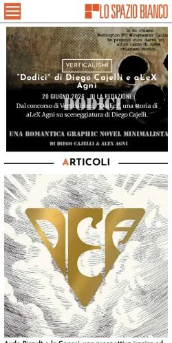 스폰서 기사용 이탈리아 매체 Lo Spazio Bianco 사이트 미리보기