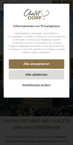 Anteprima del sito Chaletdorf, media di Germania per articoli sponsorizzati