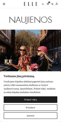 Forhåndsvisning af ELLE Lithuania, medie fra Litauen til sponsorerede artikler