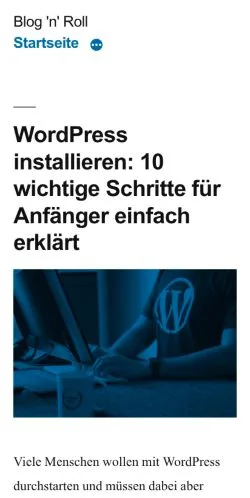 Vista previa del sitio Blog 'n' Roll, medio de Alemania para artículos patrocinados
