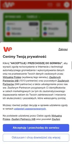 Anteprima del sito Wirtualna Polska, media di Polonia per articoli sponsorizzati
