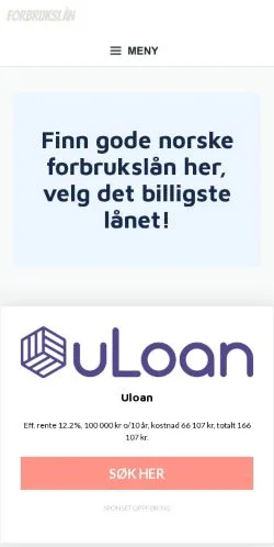 Forhåndsvisning av nettstedet Finansagent, medium fra Norge for sponsede artikler