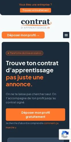 Pré-visualização do site Contrat D'Apprentissage, meio de França para artigos patrocinados
