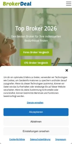 Podgląd witryny brokerdeal, medium z kraju Niemcy do artykułów sponsorowanych