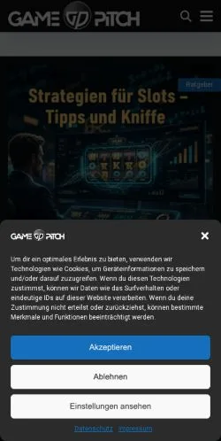 스폰서 기사용 독일 매체 Gamepitch 사이트 미리보기