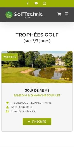 Forhåndsvisning av nettstedet Golf Technic, medium fra Frankrike for sponsede artikler