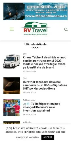 Anteprima del sito Rvtravel, media di Romania per articoli sponsorizzati