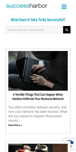 Preview of the Successharbor website, a media outlet in United States for sponsored articles