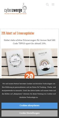 Anteprima del sito Cyberzwerge, media di Germania per articoli sponsorizzati