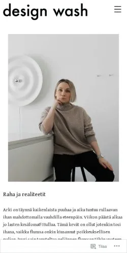Anteprima del sito Design Wash, media di Finlandia per articoli sponsorizzati