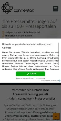 スポンサード記事向けのドイツメディア、Connektarのサイトプレビュー