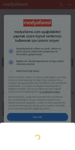 Anteprima del sito Medyafaresi, media di Turchia per articoli sponsorizzati