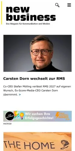 Anteprima del sito new-business, media di Germania per articoli sponsorizzati