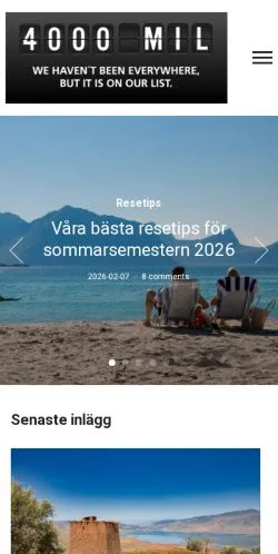 Anteprima del sito 4000 Mil, media di Svezia per articoli sponsorizzati