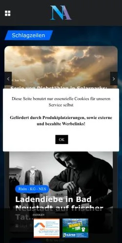 Podgląd witryny Newsallianz Schweinfurt, medium z kraju Niemcy do artykułów sponsorowanych