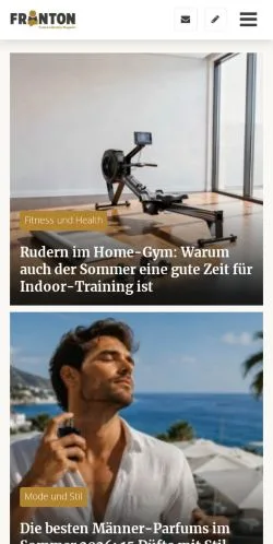 Aperçu du site FRINTON, média de Allemagne pour articles sponsorisés