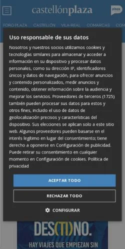 Anteprima del sito Castellón Plaza, media di Spagna per articoli sponsorizzati
