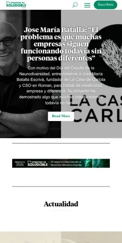 Anteprima del sito Mi Empresa Es Saludable, media di Spagna per articoli sponsorizzati