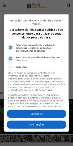 Anteprima del sito Portal Hortolândia, media di Brasile per articoli sponsorizzati