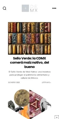 Pré-visualização do site MasDeMX, meio de Estados Unidos para artigos patrocinados