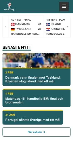 Anteprima del sito Allt Om Handbolls-EM, media di Svezia per articoli sponsorizzati