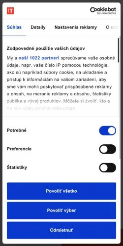 Podgląd witryny TOUCHIT, medium z kraju Słowacja do artykułów sponsorowanych