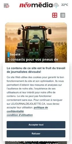 Podgląd witryny Le Journal De Joliette, medium z kraju Kanada do artykułów sponsorowanych