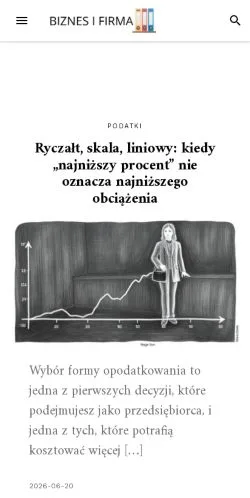 Anteprima del sito Biznes I Firma, media di Polonia per articoli sponsorizzati