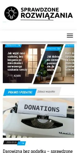 스폰서 기사용 폴란드 매체 Sprawdzone Rozwiązania 사이트 미리보기