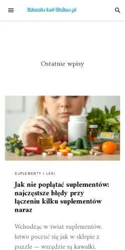 스폰서 기사용 폴란드 매체 Zdrowie Jest Ważne 사이트 미리보기