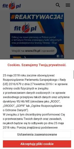 Preview of the FIT website, a media outlet in Poland for sponsored articles