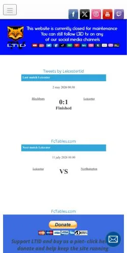 Anteprima del sito Leicester Till I Die, media di Stati Uniti per articoli sponsorizzati