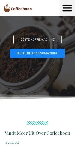 Podgląd witryny Coffeeboon, medium z kraju Holandia do artykułów sponsorowanych
