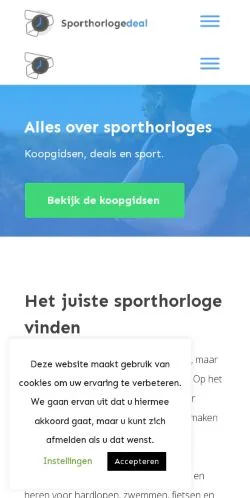 Pré-visualização do site Sporthorlogedeal, meio de Países Baixos para artigos patrocinados