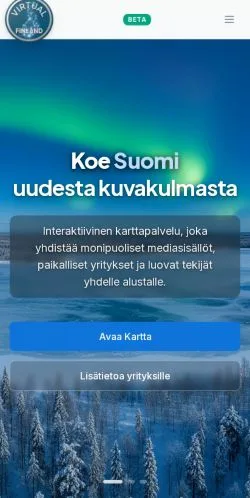 スポンサード記事向けのフィンランドメディア、VirtualFinlandのサイトプレビュー